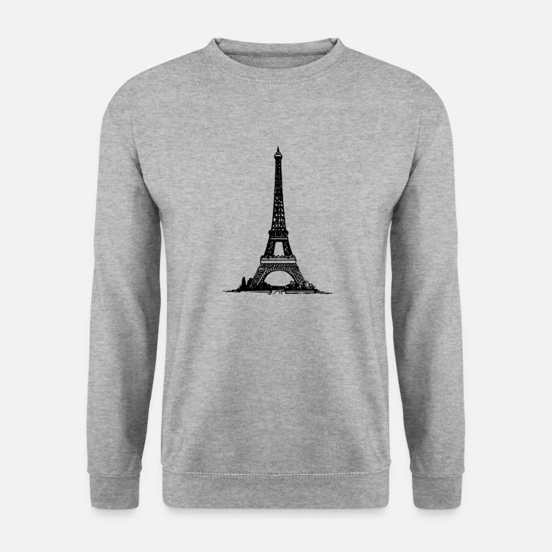 EiffelTurm Paris - Unisex Pullover - Weißgrau meliert