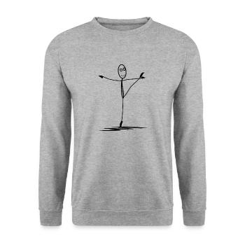 ballet - Sweat-shirt Unisexe - gris chiné - Devant - Alina (178cm) & Michal (187cm)