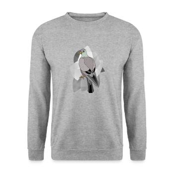 Bird pigeon - Unisex Sweatshirt - salt & pepper - Front - Alina (178cm) & Michal (187cm)