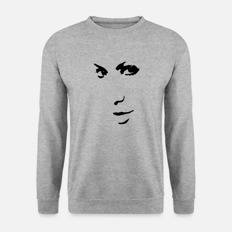 frauengesicht - Unisex Pullover - Weißgrau meliert