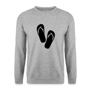 tong - Sweat-shirt Unisexe - gris chiné - Devant - Alina (178cm) & Michal (187cm)
