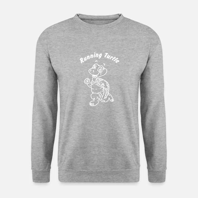 Running turtle - Unisex Sweatshirt - salt & pepper