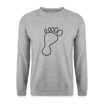 Pieds nus Footprint Pieds - Sweat-shirt Unisexe - gris chiné - Devant - Alina (178cm) & Michal (187cm)
