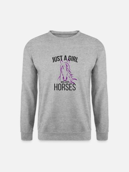 Hauska hevonen tamma poni shetty ori lahja - Unisex sweater - hvidgrå meleret