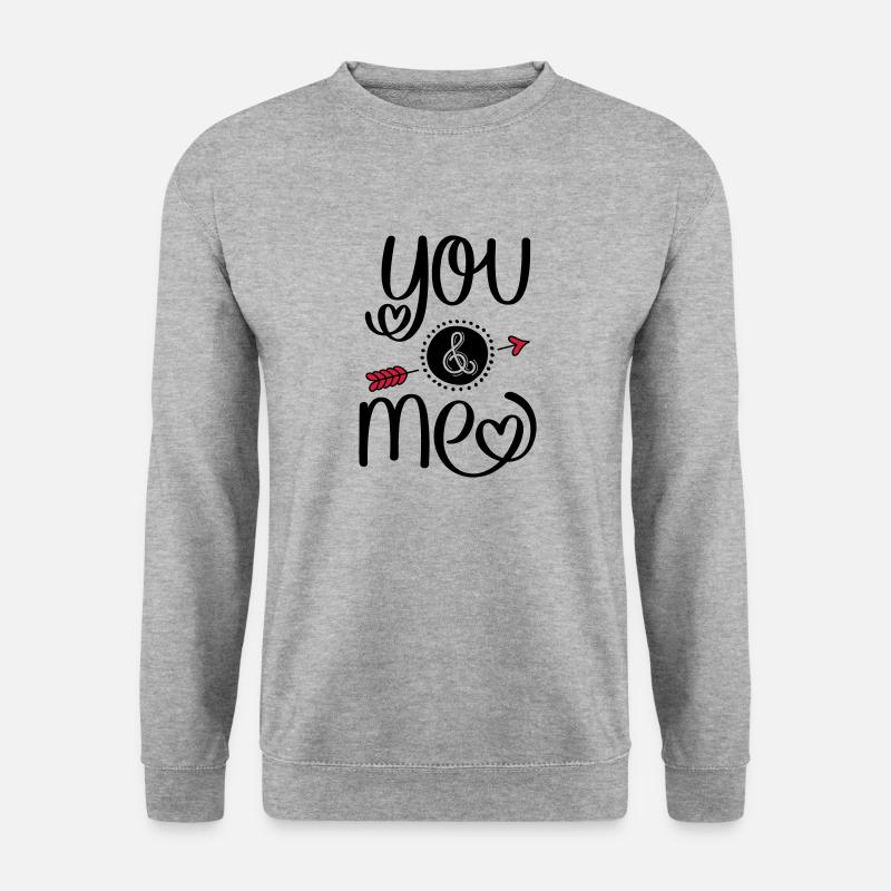 You and Me - Unisex Pullover - Weißgrau meliert