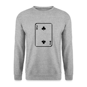 2 Club - Unisex Pullover - Weißgrau meliert - Vorne - Alina (178cm) & Michal (187cm)