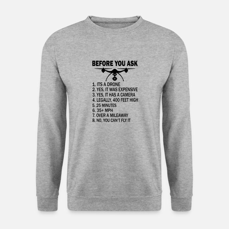 Drone FPV drones - Sweat-shirt Unisexe - gris chiné
