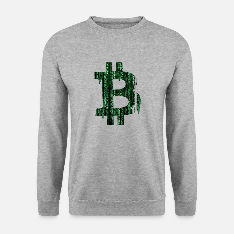 Bitcoin Matrix - Unisex Sweatshirt - salt & pepper