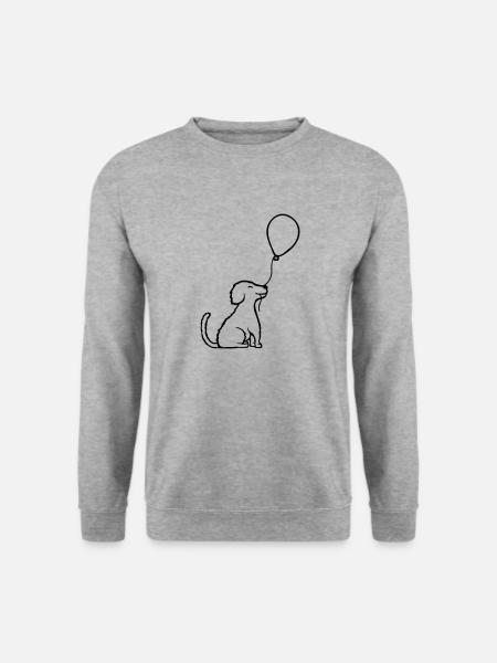Sitting balloon dog cool - Unisex Sweatshirt - salt & pepper