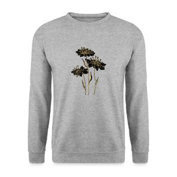 Fleur - Sweat-shirt Unisexe - gris chiné - Devant - Alina (178cm) & Michal (187cm)