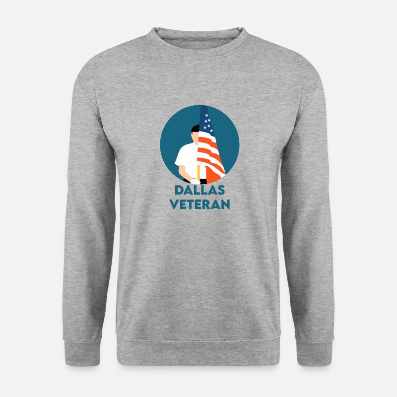 Dallas-Veteran - Unisex Pullover - Weißgrau meliert
