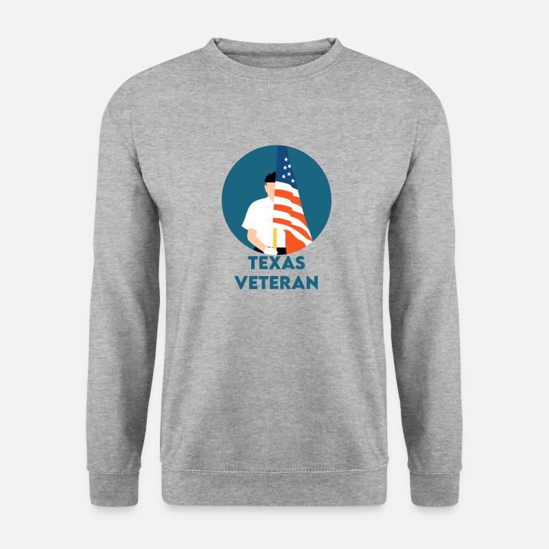 Texas Veteran - Unisex Pullover - Weißgrau meliert