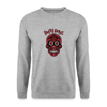 metal 5 - Sweat-shirt Unisexe - gris chiné - Devant - Alina (178cm) & Michal (187cm)