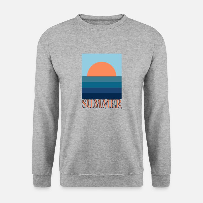 Summer - Unisex Pullover - Weißgrau meliert