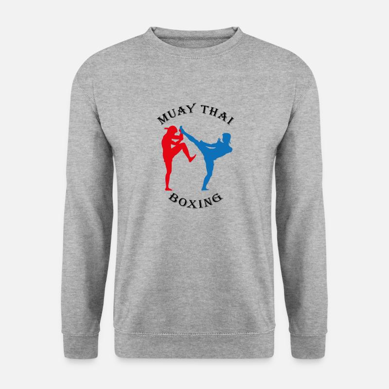 Muay Thai Boxing - Unisex Pullover - Weißgrau meliert