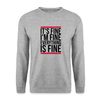 Tout va bien devis - Sweat-shirt Unisexe - gris chiné - Devant - Alina (178cm) & Michal (187cm)