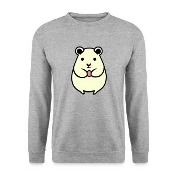 Hamster Cute Animal Rodent Animals Pet Vector 2 - Unisex Sweatshirt - salt & pepper - Front - Alina (178cm) & Michal (187cm)