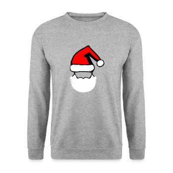 Christmas Hat Santa Claus Christmas Vector - Unisex Sweatshirt - salt & pepper - Front - Alina (178cm) & Michal (187cm)