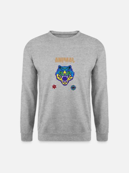 Bengal tiger scratch claw - Unisex Sweatshirt - salt & pepper