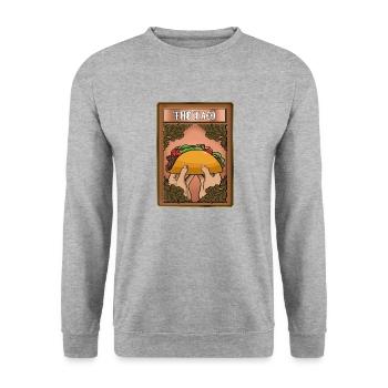 Taco Tortilla Corn Mexico Food I Gift - Unisex Sweatshirt - salt & pepper - Front - Alina (178cm) & Michal (187cm)