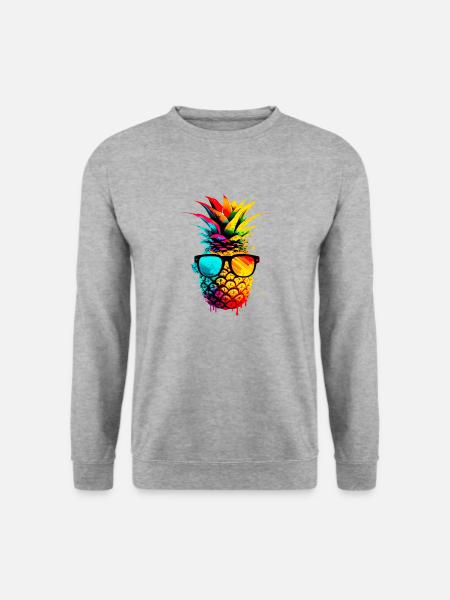 Colorful funky pineapple - Unisex Sweatshirt - salt & pepper