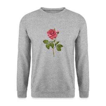 Fleur - Sweat-shirt Unisexe - gris chiné - Devant - Alina (178cm) & Michal (187cm)