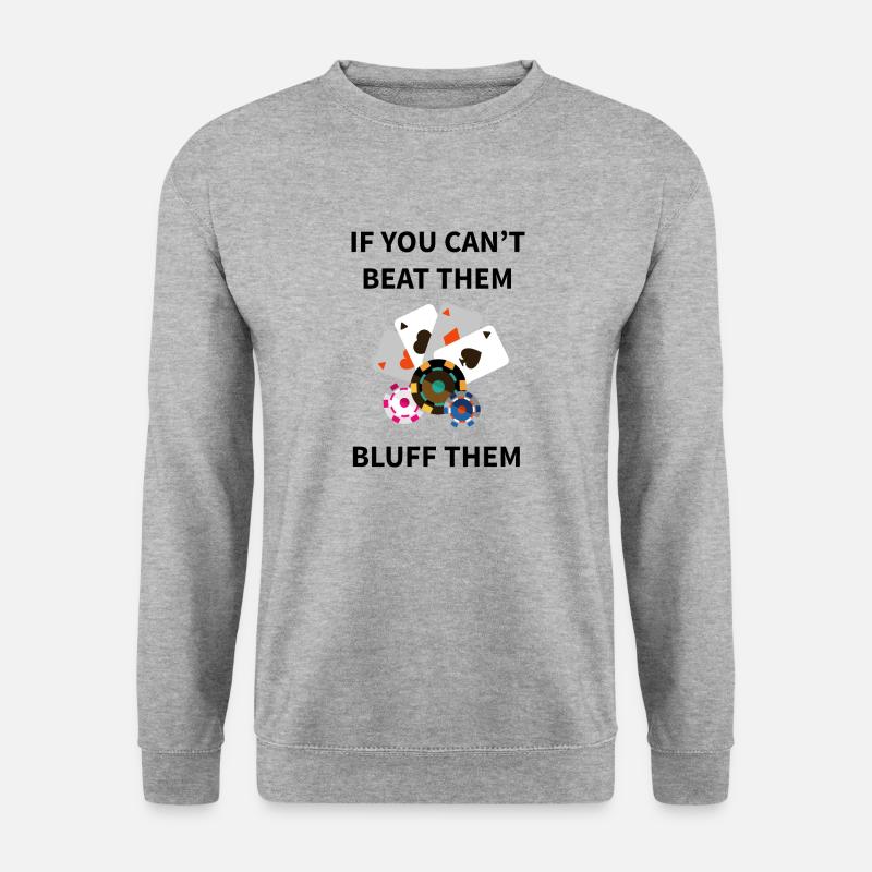 boardgame chess backgammon game night - Unisex Pullover - Weißgrau meliert