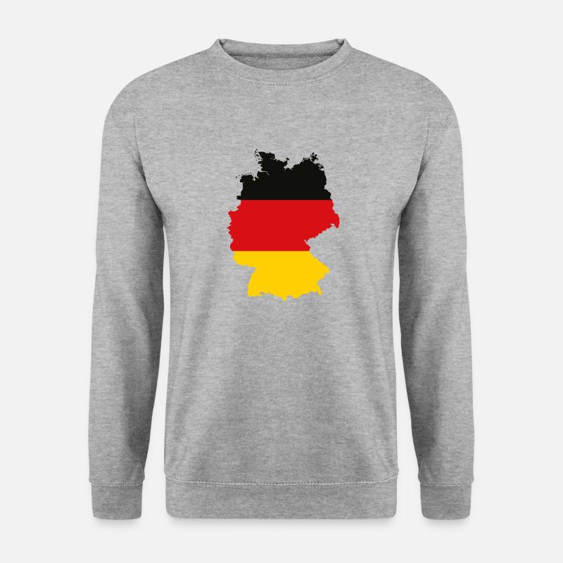 GERMANY map - Unisex Pullover - Weißgrau meliert