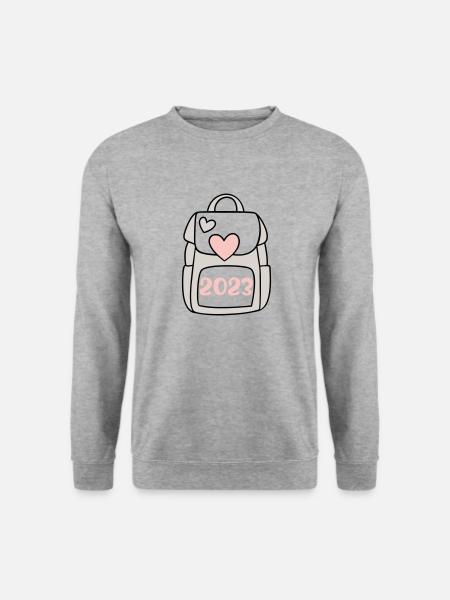 Schulkind 2023 - Unisex Pullover - Weißgrau meliert