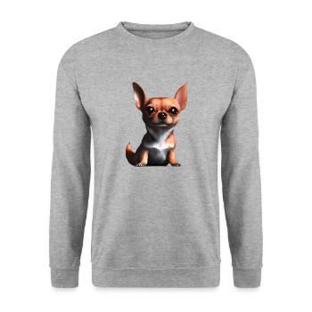 Dogs Chihuahua Dog Chihuahua Puppy Dog Owners - Unisex Sweatshirt - salt & pepper - Front - Alina (178cm) & Michal (187cm)
