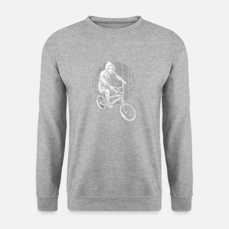 Fahrrad - Unisex Pullover - Weißgrau meliert