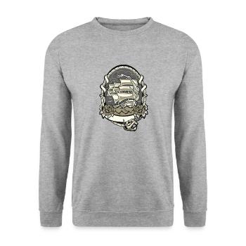 Wassersport - Unisex Pullover - Weißgrau meliert - Vorne - Alina (178cm) & Michal (187cm)