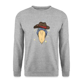 Shoebill Bird Ornithologist Forest I Gift - Unisex Sweatshirt - salt & pepper - Front - Alina (178cm) & Michal (187cm)