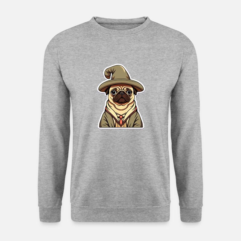 Wizard - Unisex Pullover - Weißgrau meliert
