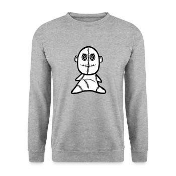 Voodoo Doll - Unisex Sweatshirt - salt & pepper - Front - Alina (178cm) & Michal (187cm)