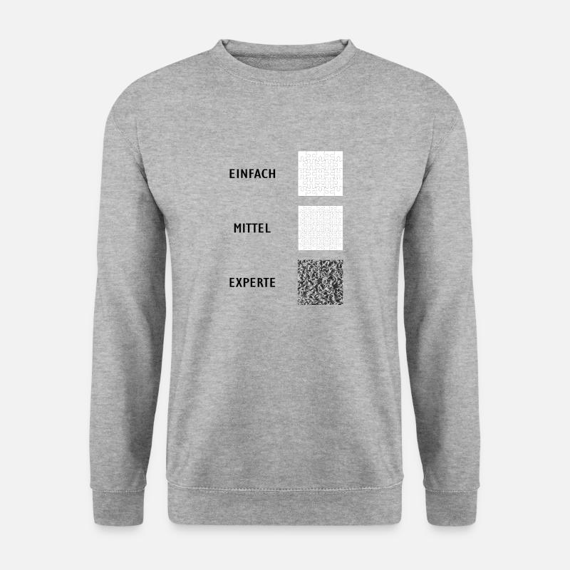 PUZZLESPAß! - Griller de - Unisex Pullover - Weißgrau meliert