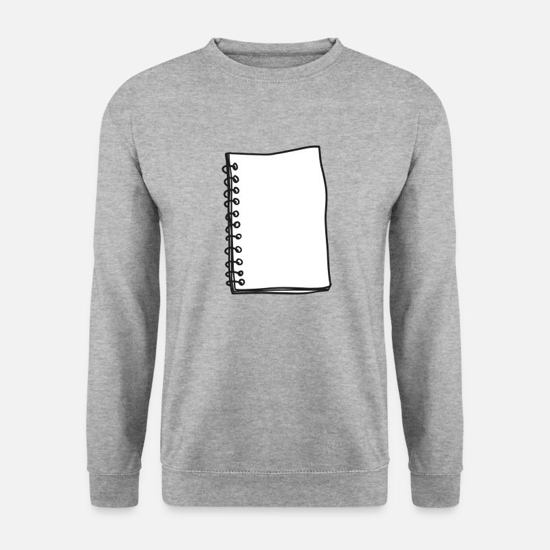 Notebook Banner Drawing - Unisex Sweatshirt - salt & pepper