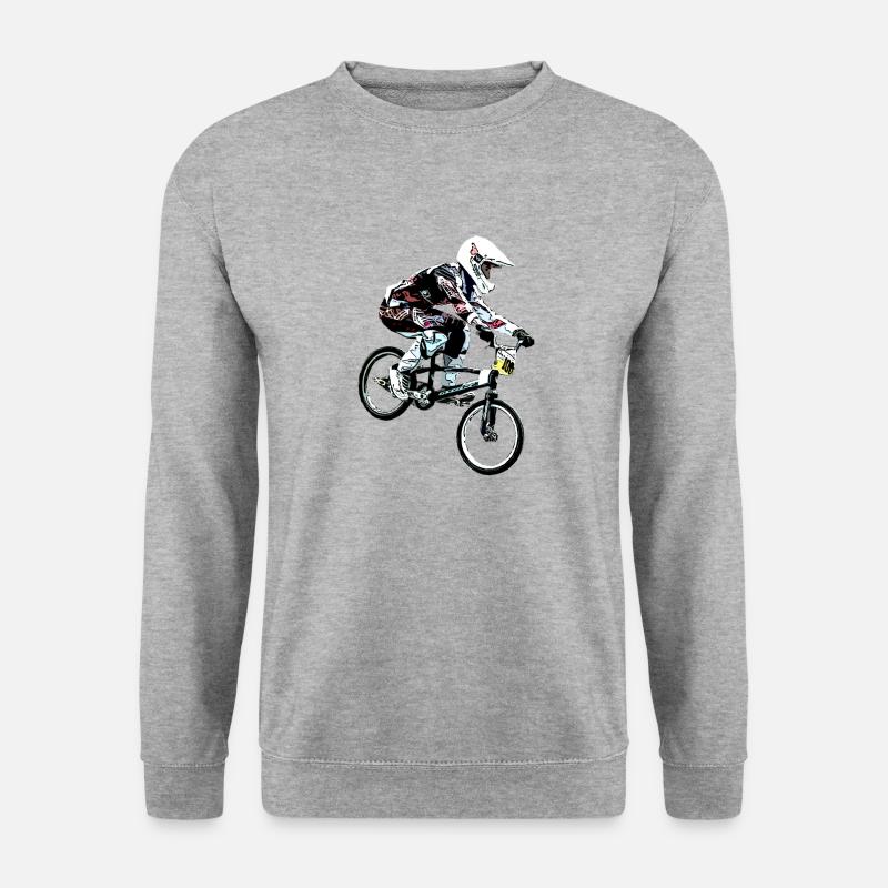 BMX - Unisex Pullover - Weißgrau meliert