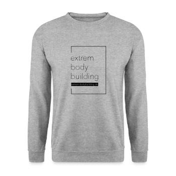 extrem-bodybuilding - Unisex Pullover - Weißgrau meliert - Vorne - Alina (178cm) & Michal (187cm)