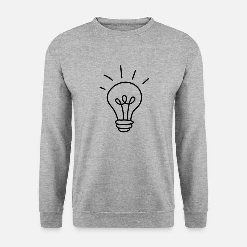 Gluehbirne - Unisex Pullover - Weißgrau meliert