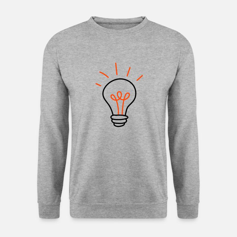 Light bulb - 2 colours - Unisex Sweatshirt - salt & pepper