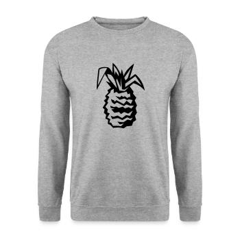 Pineapple 01 - Unisex Sweatshirt - salt & pepper - Front - Alina (178cm) & Michal (187cm)