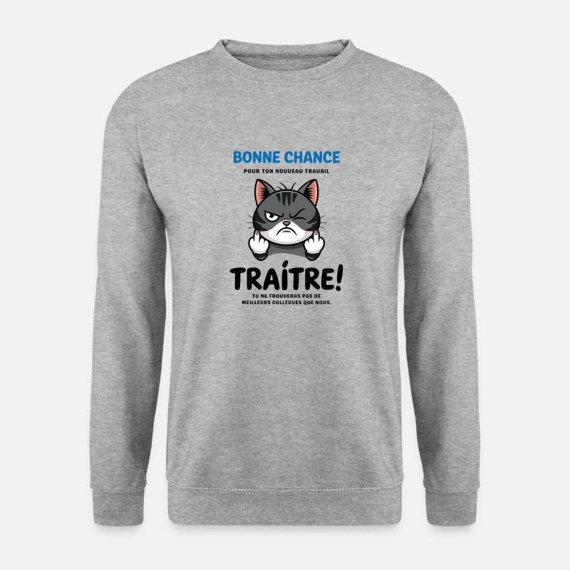 Auf Wiedersehen, Verräter, Kollege - Unisex Pullover - Weißgrau meliert