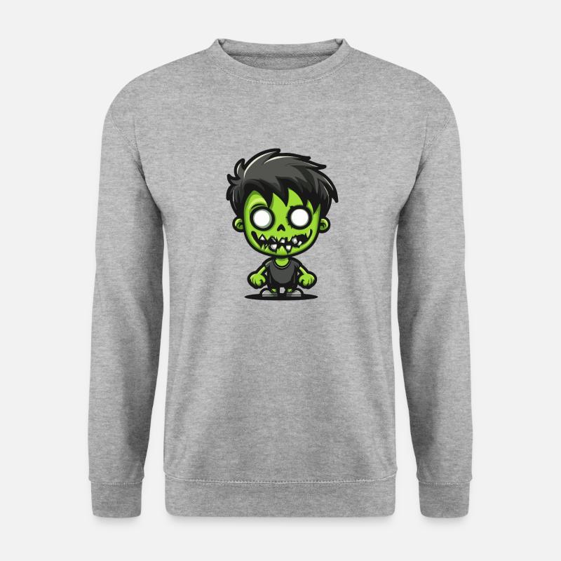 Zombie Halloween Comic - Unisex Pullover - Weißgrau meliert