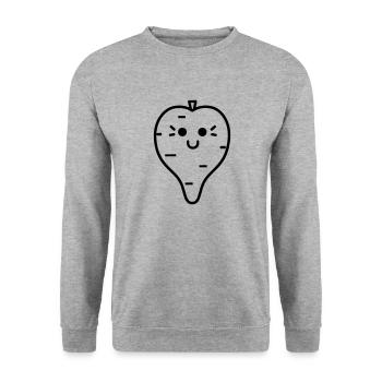 Carotte - Sweat-shirt Unisexe - gris chiné - Devant - Alina (178cm) & Michal (187cm)