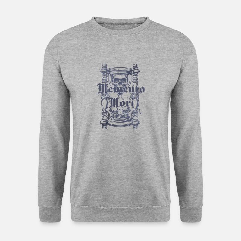 Memento Mori - Unisex Pullover - Weißgrau meliert