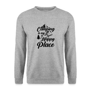 Camping camping-car caravane aventure - Sweat-shirt Unisexe - gris chiné - Devant - Alina (178cm) & Michal (187cm)
