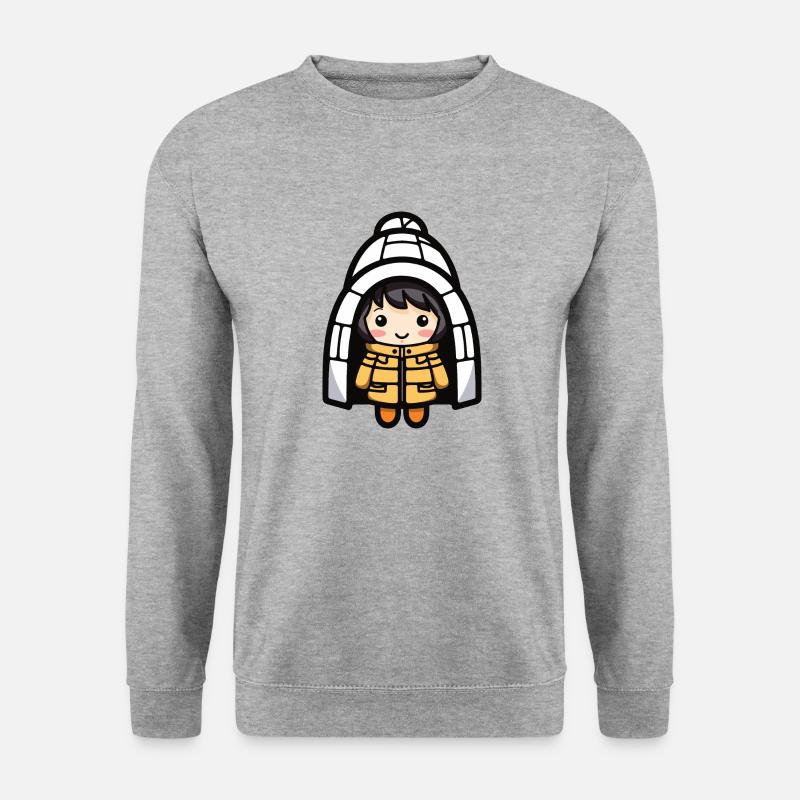 Eskimo Winter Comic Igloo - Unisex Sweatshirt - salt & pepper