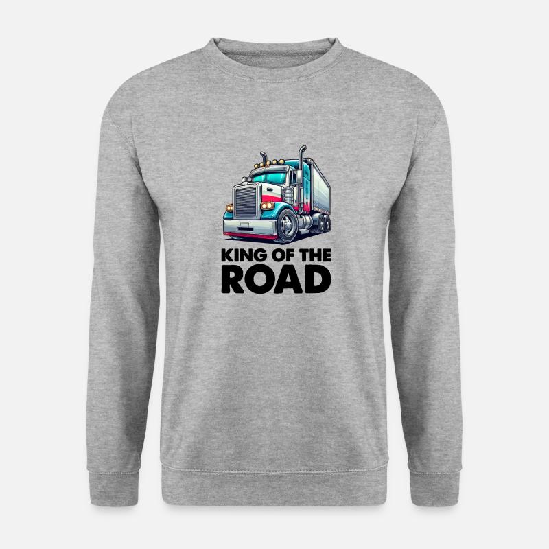 lastwagen king - Unisex Pullover - Weißgrau meliert