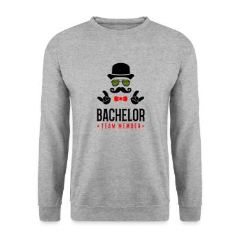 Membre de l’équipe Bachelor - Sweat-shirt Unisexe - gris chiné - Devant - Alina (178cm) & Michal (187cm)